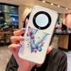 For Honor X9b X9a X9c Magic5 6 7 Lite Blue Butterfly Flower Letters A-Z Transparent Clear Women Phone Case Silicone Bumper Cover