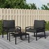 Garden Chairs With Grey Cushions, 2 Pcs, 68X76X79 Cm, Steel