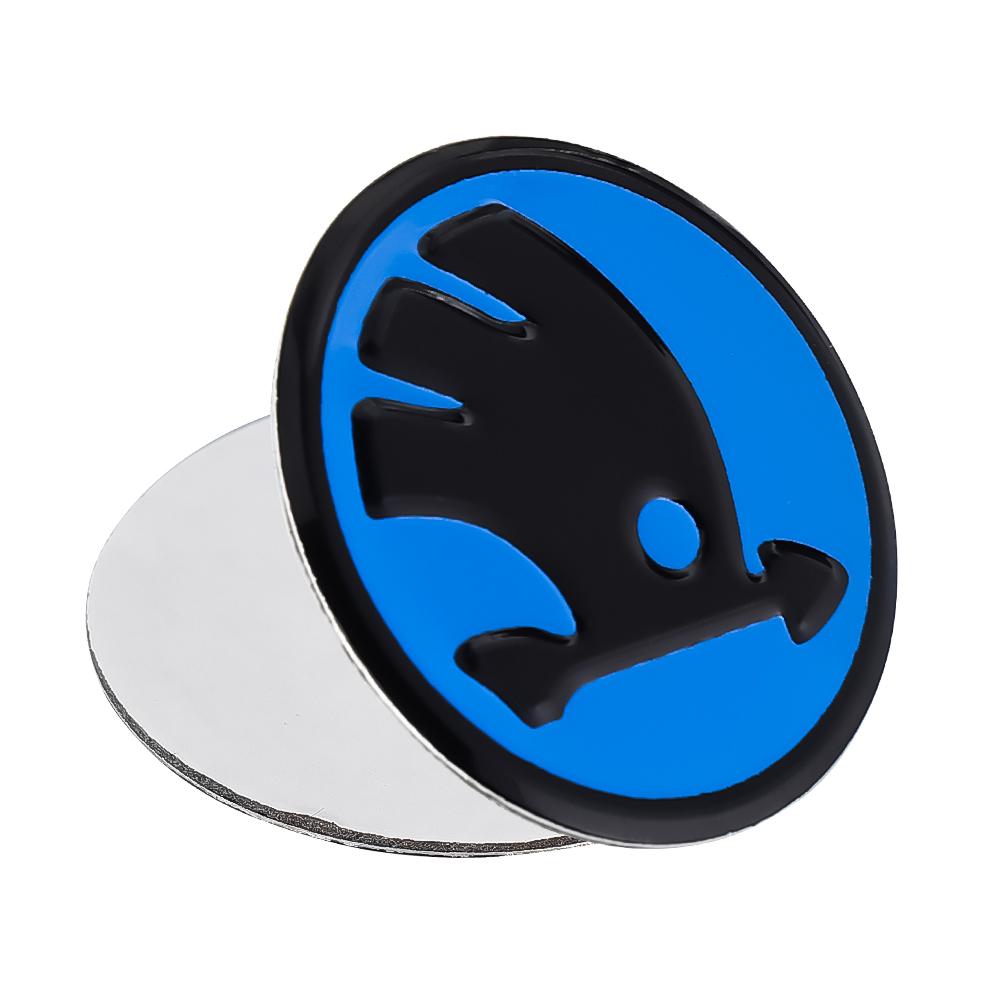 43/44mm For Skoda VRS Octavia Fabia Kamiq Rapid VII Car Steering Wheel Center Cover Sticker Decal Decor Accessories Auto Styling