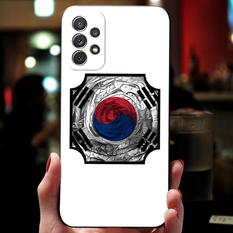 Funda de Teléfono con Bandera Nacional Coreana Para Samsung Galaxy S20 S21 S22 S30 S7 S10 S8 S9 S6 Pro Plus Edge Ultra Fe Funda Protectora Antigolpes