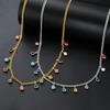 12 Stone Colorful Diamond Dopamine Clavicle Chain Niche Design Versatile Fashionable Colored Necklace For Women Gift