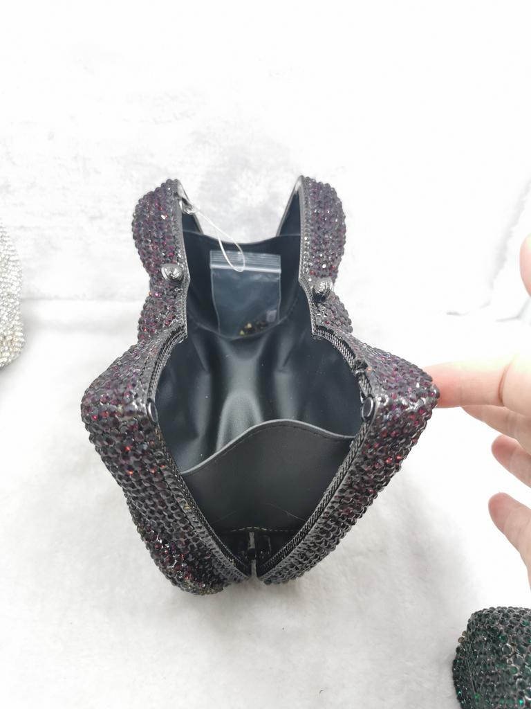 Schleifenform Blaue Strass-Abend-Clutch Tasche Luxus Damen Diamant-Portemonnaie Kristalltaschen Hochzeitsfeier Abschlussball-Portemonnaies und Handtaschen