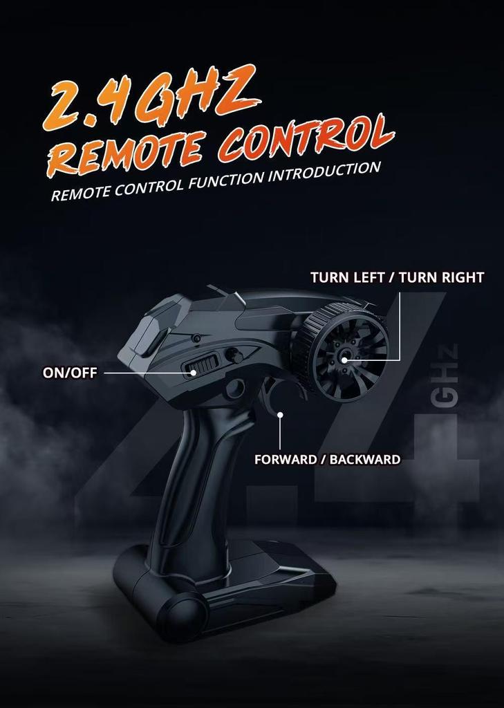 Remote Control 1:20 4WD Off-Road Big Foot Racing Car, High-Speed Climbing Toy, 2.4G