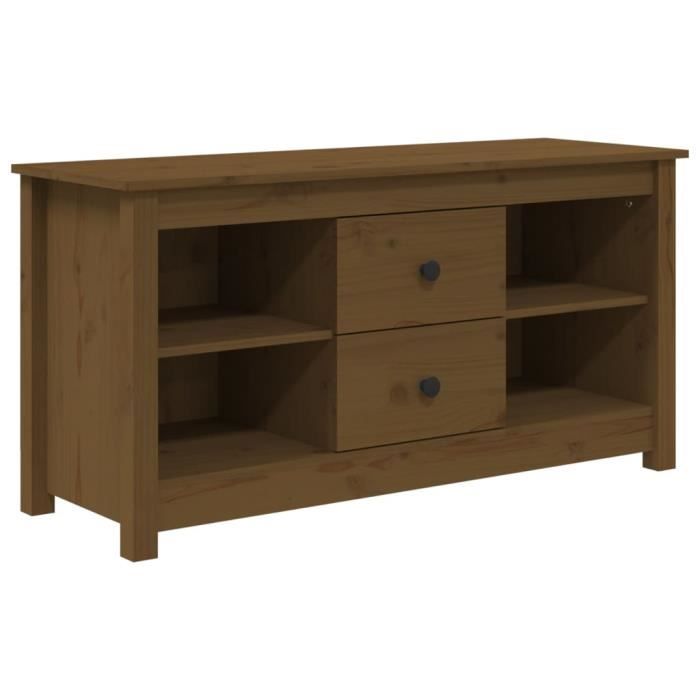 VidaXL Meuble TV Marron miel 103x36,5x52 cm Bois de pin massif 814572