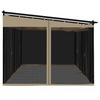 Vidaxl Altanka Ze Ścianami Z Siatki, Kolor Taupe, 6X3 M, Stal