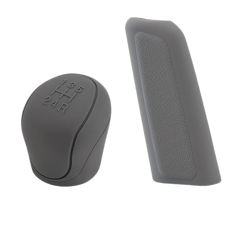 2Pcs/set Anti-Slip Silicone Gear Shift Cover for Manual 6-Speed Cars Durable Interior Accessory