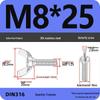 304 Stainless Steel Hand-Tightening Butterfly Weld Screws - Ram Horn M4 M5 M6 M8
