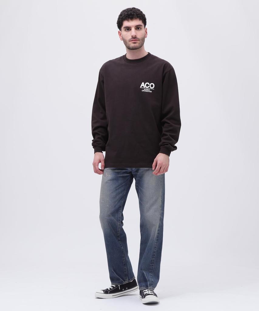 Avirex CROSSOVER BANDANA PATCH LONGSLEEVE Size T-SHIRT, Men's, M, 010, Black, 783-4230023