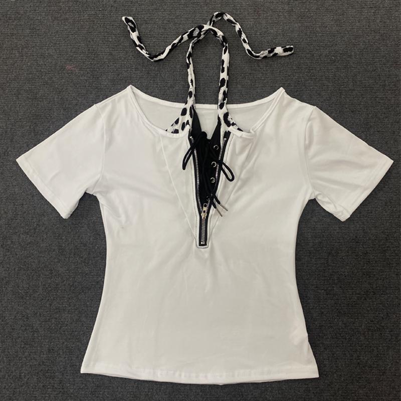 

Женский ретро сексуальный облегающий топ короткая футболка в стиле Y2K S белый