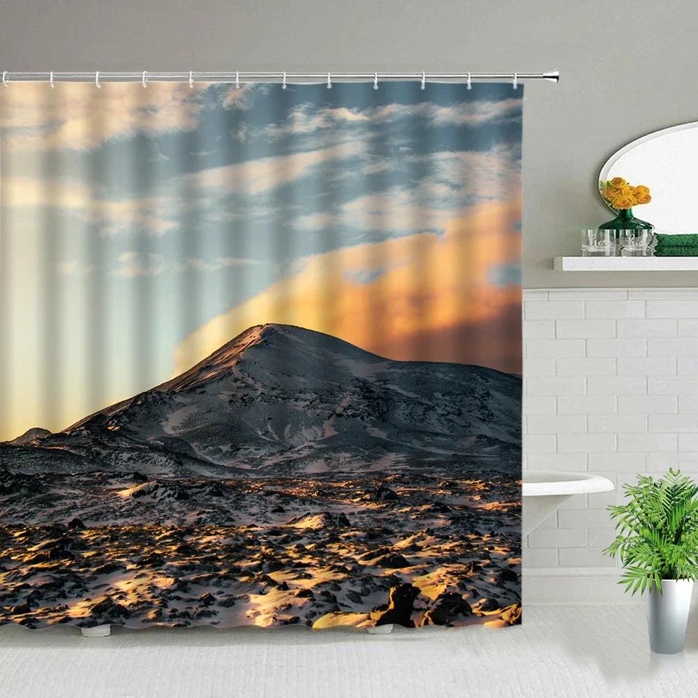 Forest Pathway Print Water-Resistant And Mildew-Resistant Shower Curtain With Nature-Inspired Design For Serene Bathroom Decor