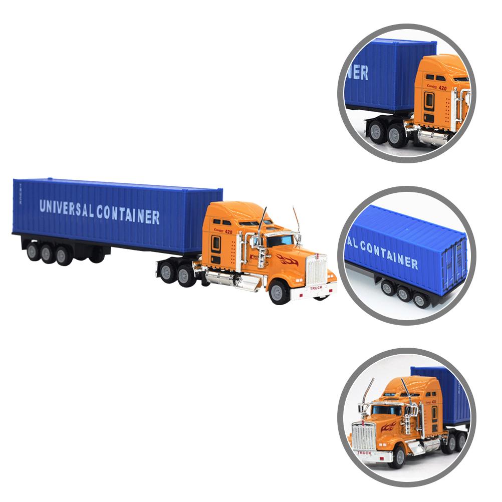 

Большой грузовик, полумаленький синий игрушечный грузовик, прицеп для мальчиков, детская игрушка, мини-контейнер, игрушки, игрушки