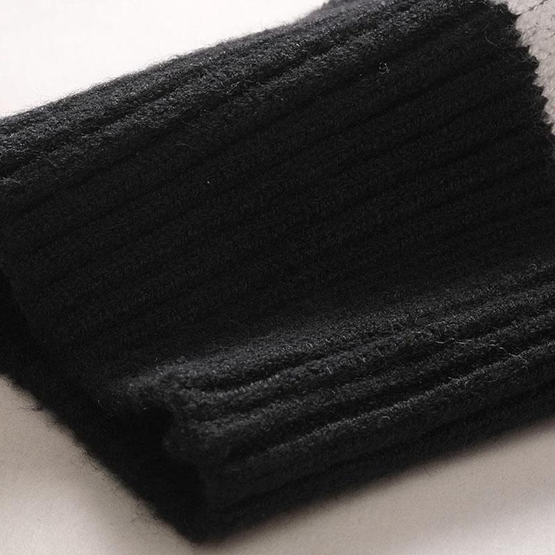 Осень-зима вязаный свитер в стиле Харадзюку Ретро Винтаж уличная одежда пуловер серые — фото 6