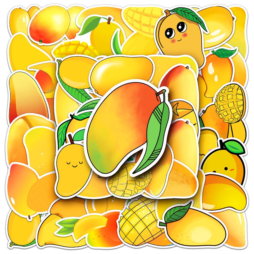 50 Mango Doodle Personalized Cartoon Fruit Children's Reward DIY Mobile Case Suitcase Stickers Waterproof
