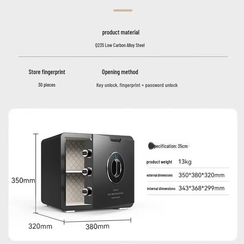 Smart Fingerprint Password Security Safe