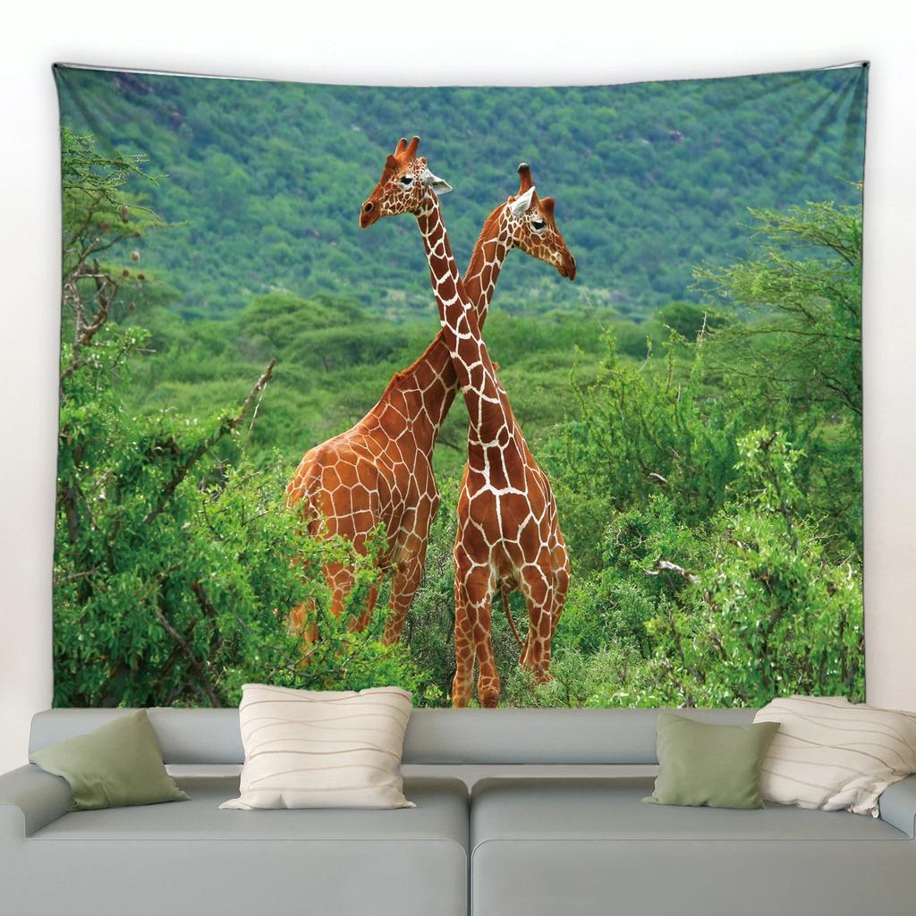 Giraffe Pattern Tapestry Bedroom Living Room Tapestry Home Wall Decoration Tapestry