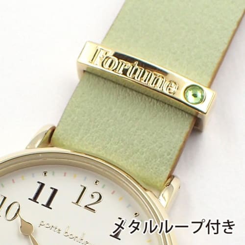 Follow Porte Bonheur Color Belt Charm Watch H01323S-1 GR Women's Green