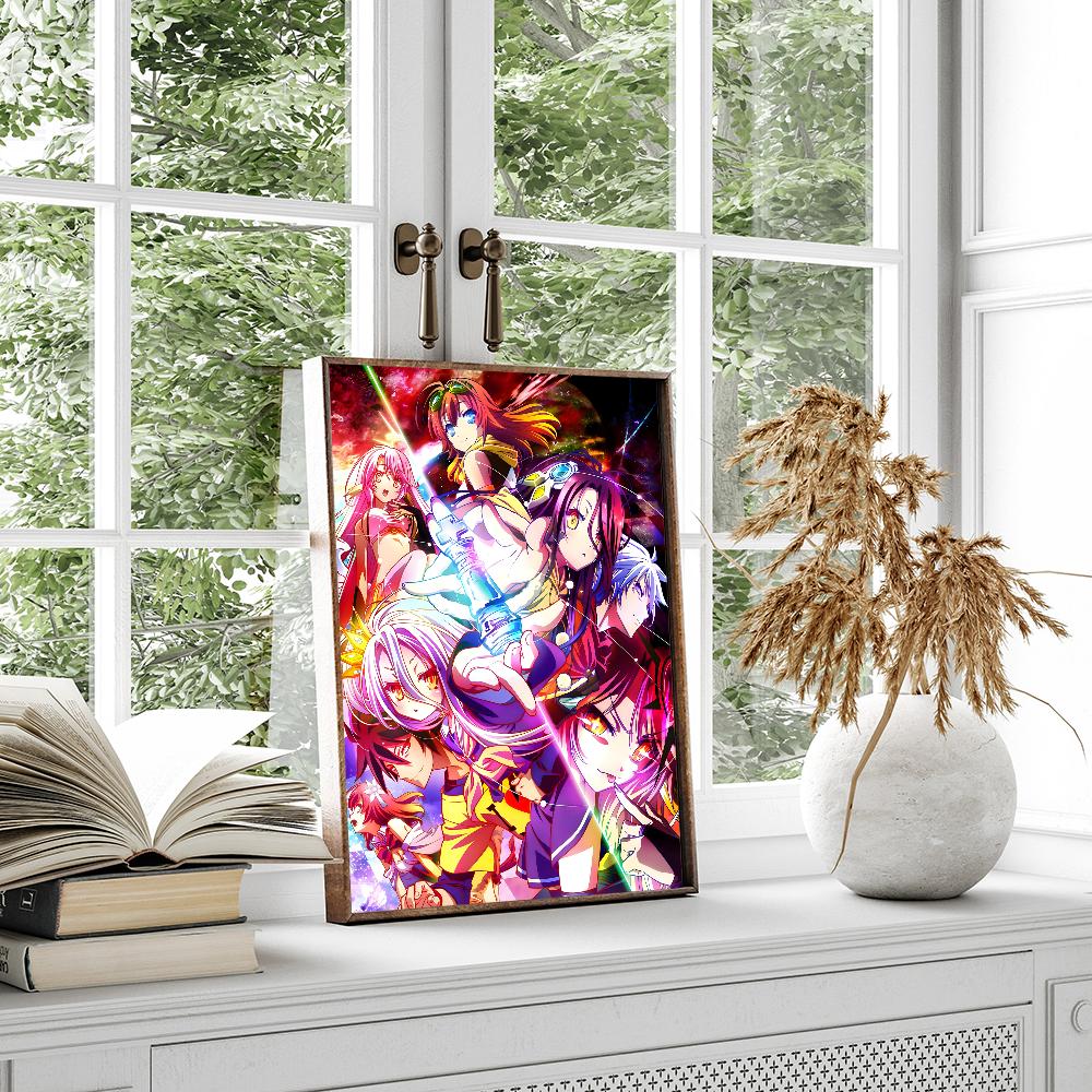 No Game No Life Anime Castle Classic Vintage Posters HD Quality Wall Art Retro Posters for Room Decor