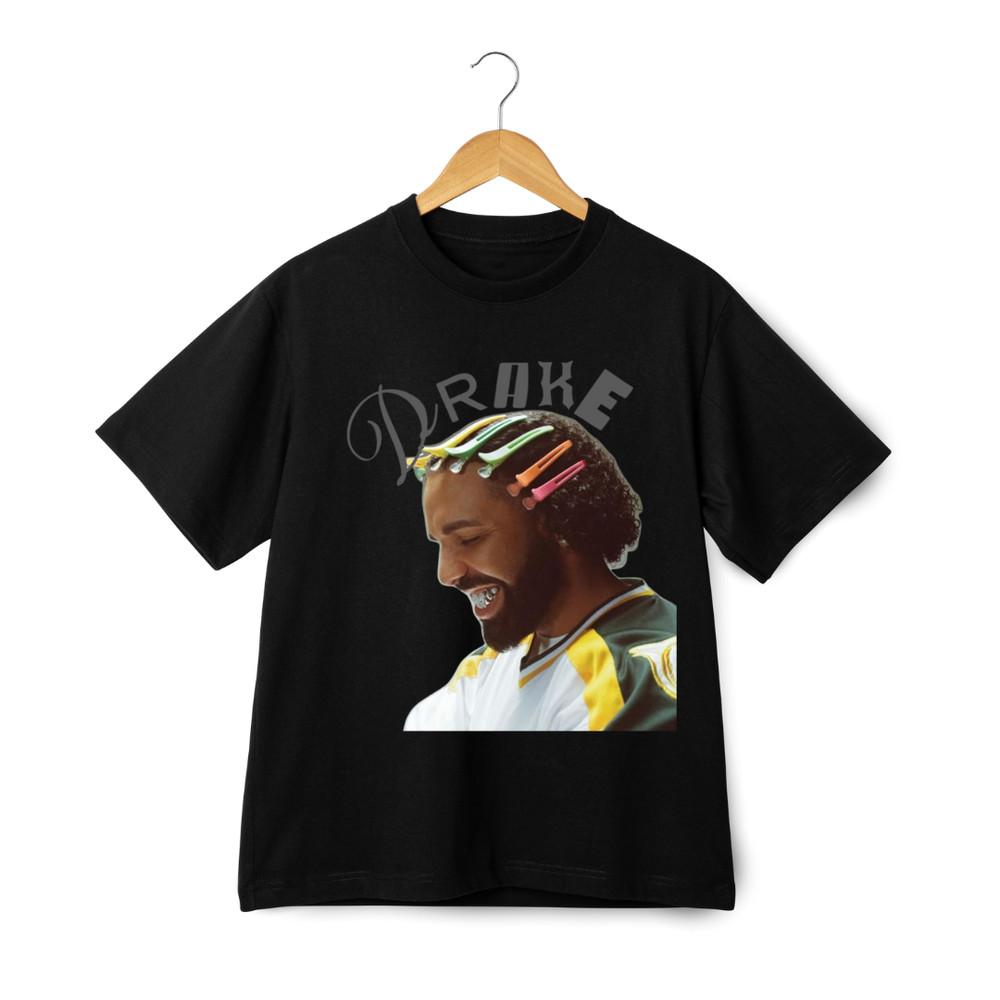 Urban Rapper Drake Hair Clip Inspired T-Shirt Hip Hop Music Art Streetwear Tee