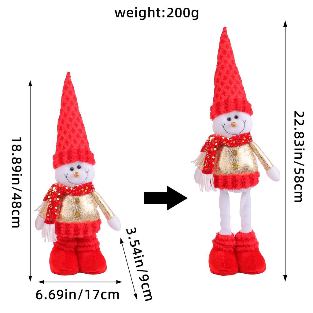 Eine Vielzahl von Weihnachts-Steh-Teleskoppuppenhotelfenster Weihnachtsschneemann-Elchpuppen-dekorative Verzierungen