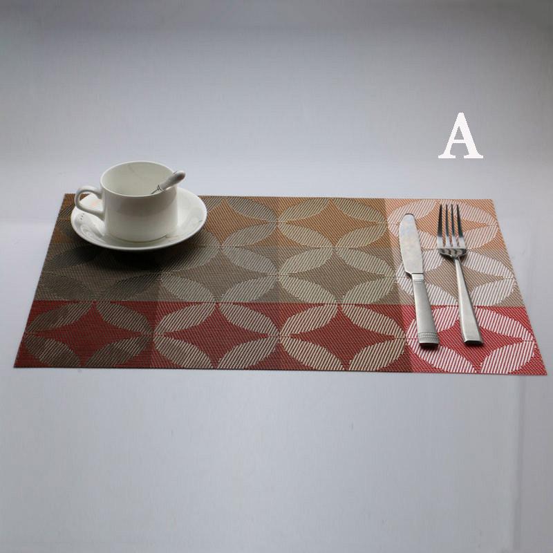 5pcs/set pvc placemat dining table mats set de table bowl pad napkin dining table tray mat coasters kids table decor