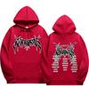 Stray Kids dominATE Death Metal Discography Hoodie,Stray Kids 2025 Stray Kids Full Song Tracklist with Metal Wing Frame, Oversized K‑Pop Fan Pullover