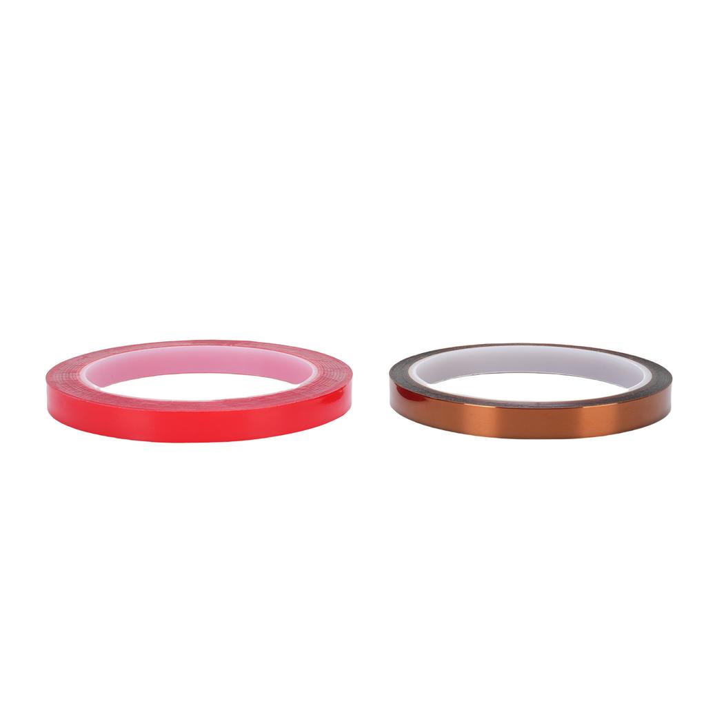 2 Rolls Thermal Sublimation Press Tape Red and Brown Color High Temperature Polyimide Tape for