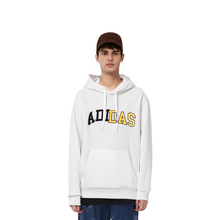 Adidas Sweatshirts Men's White Hooded Moderate Regular GE5509