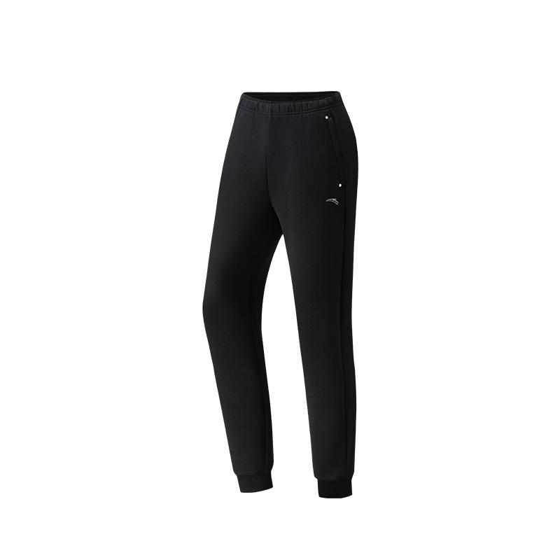 Anta Training Long Pants Spring 2026 Knitted Sports Pants Women bottoms Basic-Black 162617312S-2 S