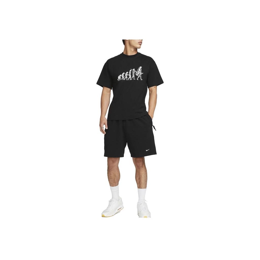 Nike Geometrisk mønster Løs T-skjorte med korte ermer Herretopper Svart FN4255-010