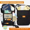 Passport Convenient Security Pouch for International [7-Mi] Case, Neck-Mounted, Travel, Anti-Skimming (Black)