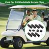 Golf Cart Windshield Retaining Clips Kit for Club Car DS/Yamaha, 7+2+2 Windshield Mounting Sash Short Clips Universal Fit 1"x1" Struts Rail for Club