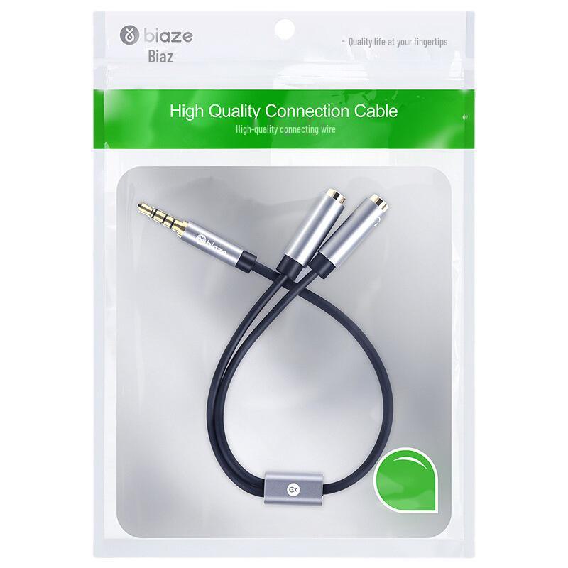 Adaptor Audio Biaz 3.5mm: Cablu Splitter pentru Căști și Microfon de la Unu la Două