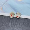 Asymmetrical Reindeer Stud Earrings: Fashionable & Unique High-End Christmas Ear Jewelry