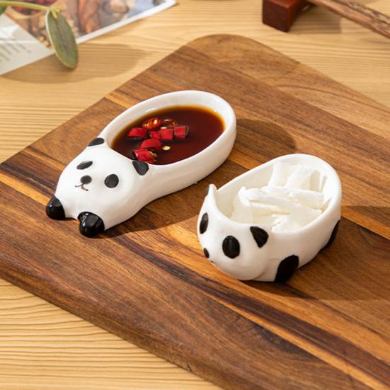 Panda Dipping Bowls Ceramic Sauce Dishes Cute Mini Bowls for Soy Sauce Condiments Snacks Serving And Table Decor
