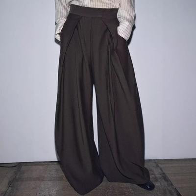 Spring-Autumn Casual Wide-Leg Drape Pants