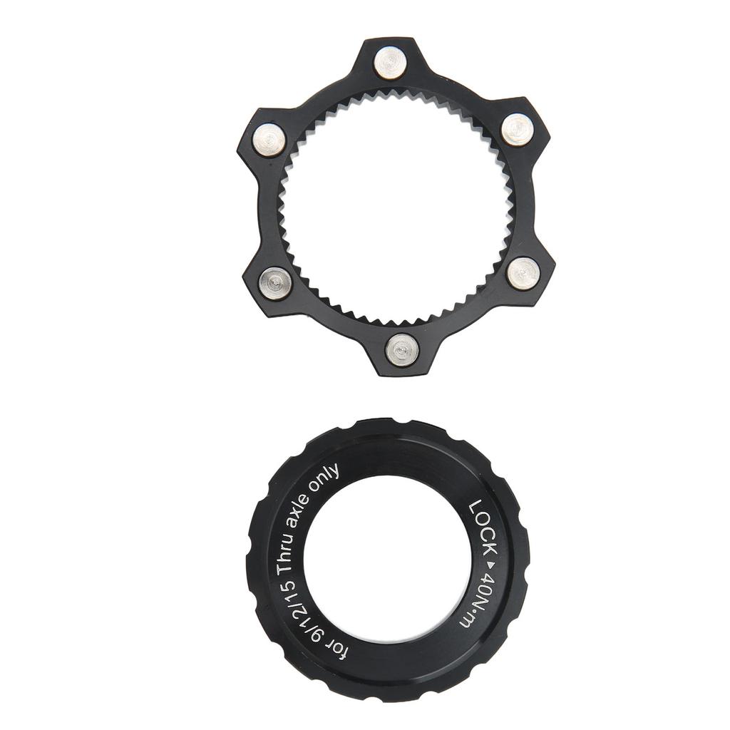 Bike Center Lock Disc to 6 Pin Disc Adapter Aluminum Alloy Bike Hubs Middle Lock Conversion Base with Lock Cover