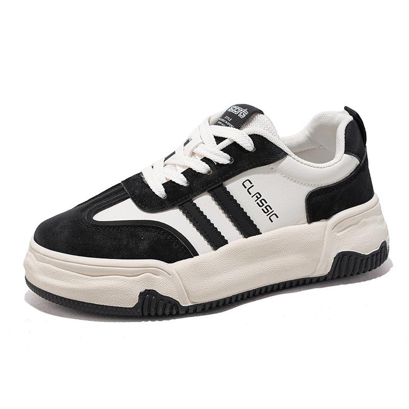 Thick-soled Little White Shoes New Spring Super-fire Height Increase Breathable and Versatile Women's Flat-soled Shoes Casual Sports Board Shoes