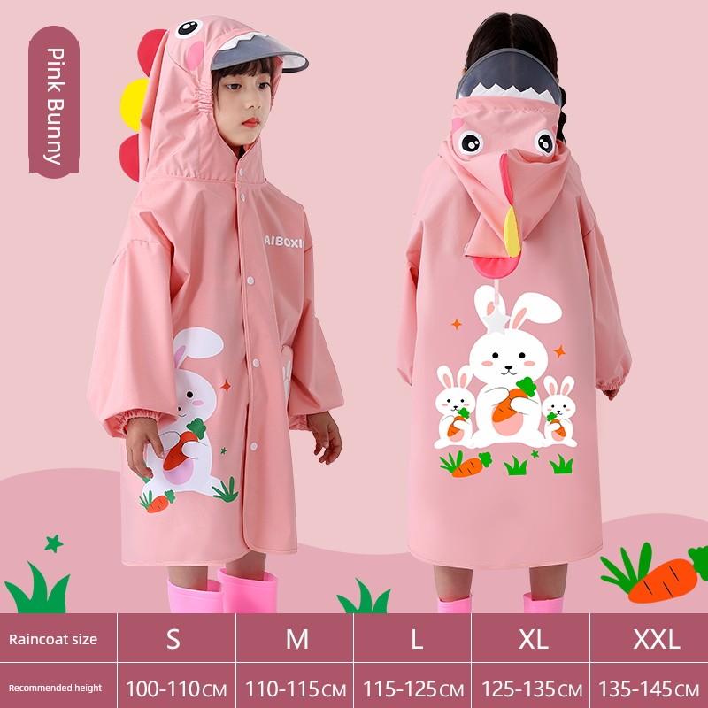 Children's Raincoat for Boys and Girls, Kindergarten and Primary School Students, Special for School Use, Full-Body Rainproof and Waterproof Poncho