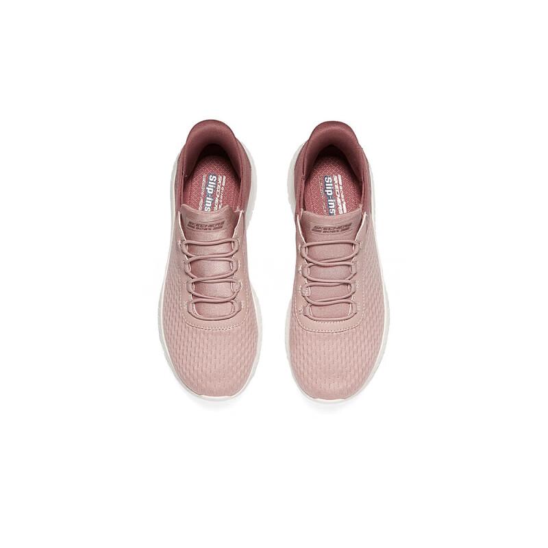 Skechers Bobs Sport Slip-On Shoes Women Sneakers Pink 117504W-BLSH