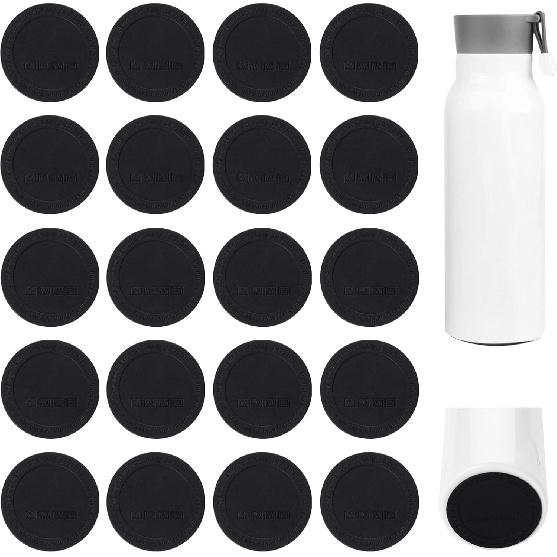 20 Pack Rubber Bottoms for Sublimation Tumblers, Protective Non Slip Silicone Bottoms Tumbler Bumpers, Silicone Coasters Tumbler Rubber Bottom for чёрный