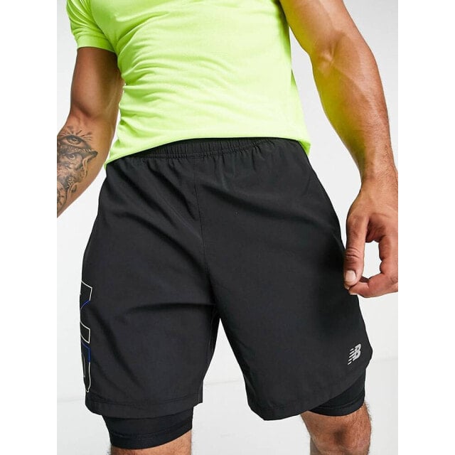 

Черные шорты New Balance Running Accelerate 2 в 1