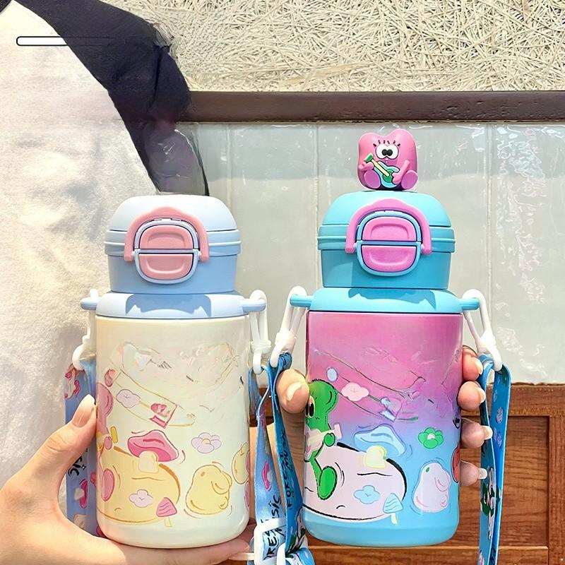 Childrens Insulated Water Bottle With Stainless Steel And Leakproof Lock