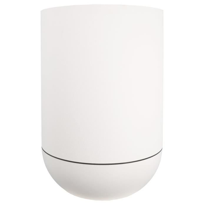 Bac à fleurs rond RIVIERA GRANIT TULIPE - Plastique - Diamètre 40 cm - Blanc