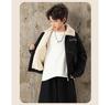 Kids' Fur Collar Leather Jacket with Fleece Lining - Thick Lapel Motorcycle Style for Boys, Winter Fashion.