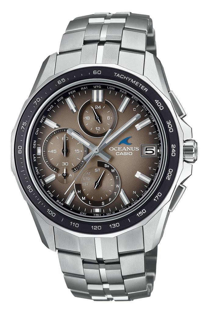 Wristwatch Oceanus Made in Japan Manta Retro Tone Collection Limited to pieces worldwide Bluetooth equipped Radio solar Sapphire glass Silver [CASIO]