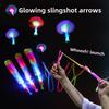 Kinder Leuchtende Frisbee Propeller Spielzeug LED Beleuchtung Zugseil Fliegendes UFO Spielzeug Kreisel Outdoor Spiel Sportspielzeug Geschenk