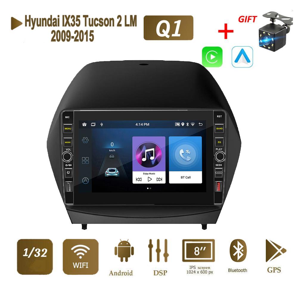 

8-дюймовый 2Din для Hyundai IX35 Tucson 2 LM 2009-2015 с кнопочной ручкой Android Автомобильная стереосистема Радио Мультимедийный видеоплеер Навигация GPS Carplay 2 + 32 ГБ 1+32GB