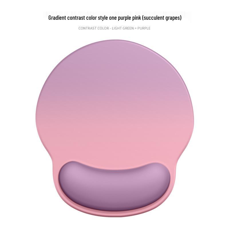 Gradient Mouse Pad with Silicone Wrist Support - Non-Slip Hand Rest for Girls