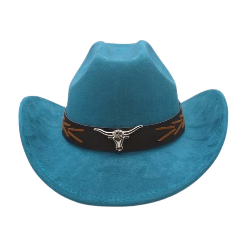 Western Cowboy Hat National Knight Jazz Hat Tibetan Warped Edge One-Word Top Hat Travel Cowboy Hat