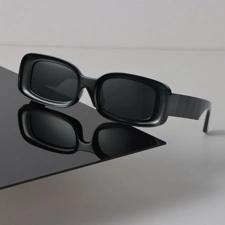 Retro Sunglasses Female Male Square Mirror Clear Luxury Eyewear Sexy Designer Black Sun Eyewear for Female Male